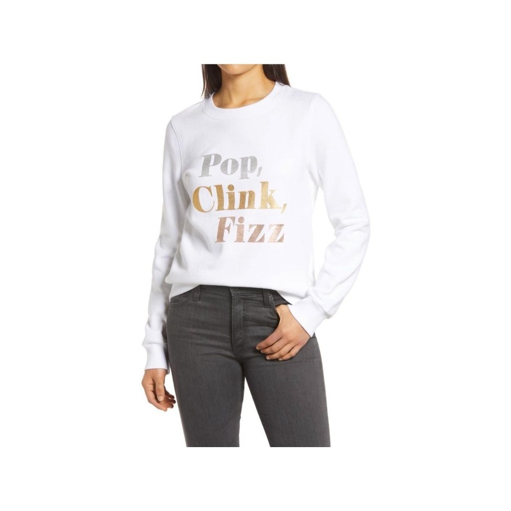 Pop Clink Fizz Graphic Sweatshirt NEW WITH TAGS